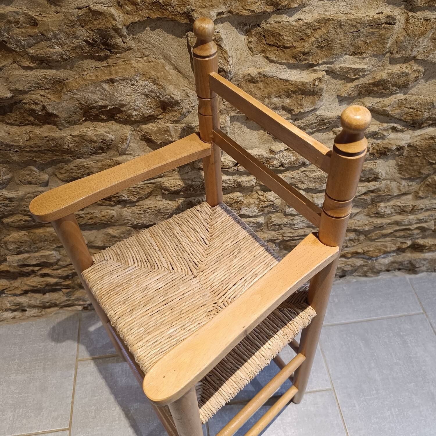 High chair for 2 to 6 years old, wood
