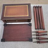 Pedestal table bedside Louis XVI mahogany style
