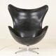 Early Egg Chair and Ottoman by Arne Jacobsen, Denmark, 1960s