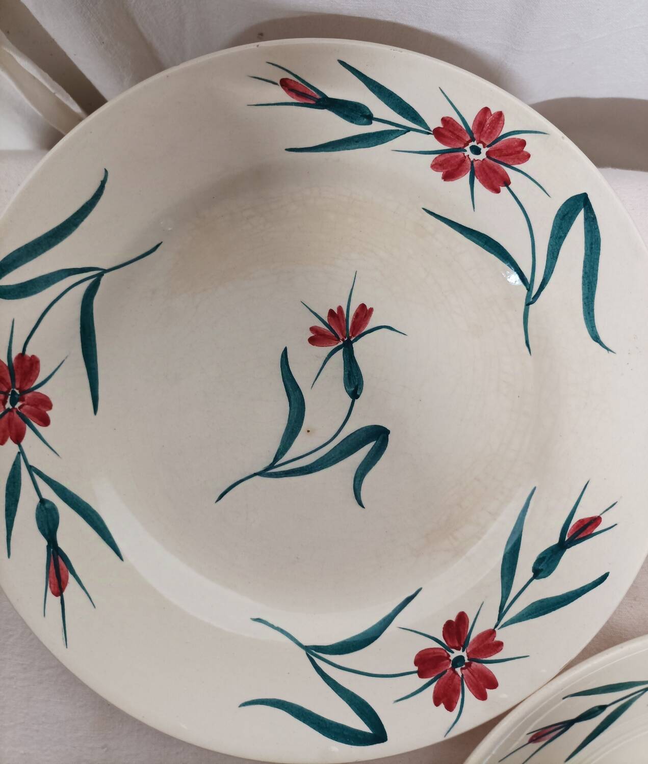 Service assiettes creuses et compotier" Terre de Fer"