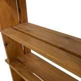 Vintage Wall shelf rack Pine wood 70s design