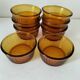 Set of 8 Duralex amber-colored ramekins