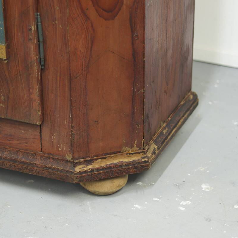 Painted Folk Art Bridal Cupboard