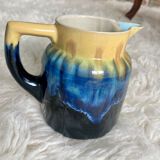 Blue stoneware pitcher 60s
