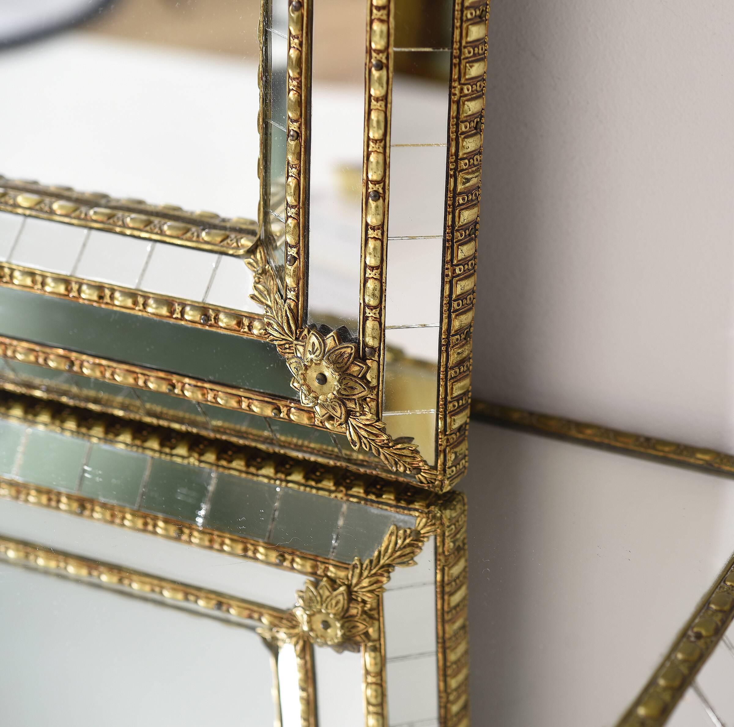 Large Authentic Vintage Venetian Mirror – Hollywood Regency Style