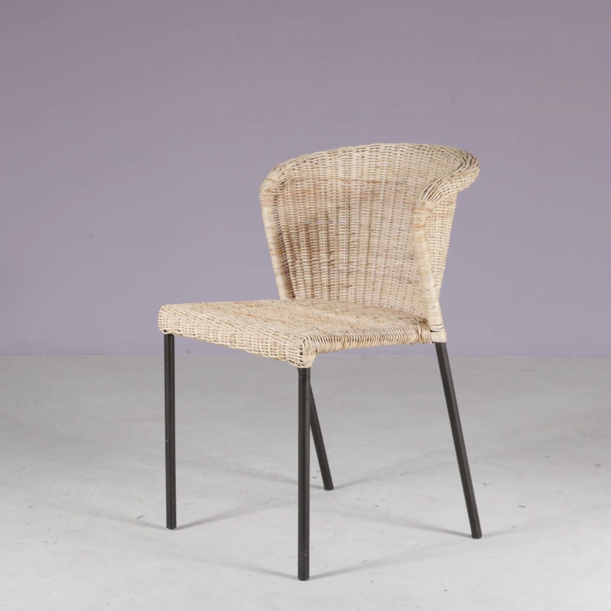 1950s set of 4 dining chairs from the Netherlands