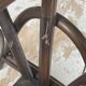 Vintage turned wood and rattan magazine rack