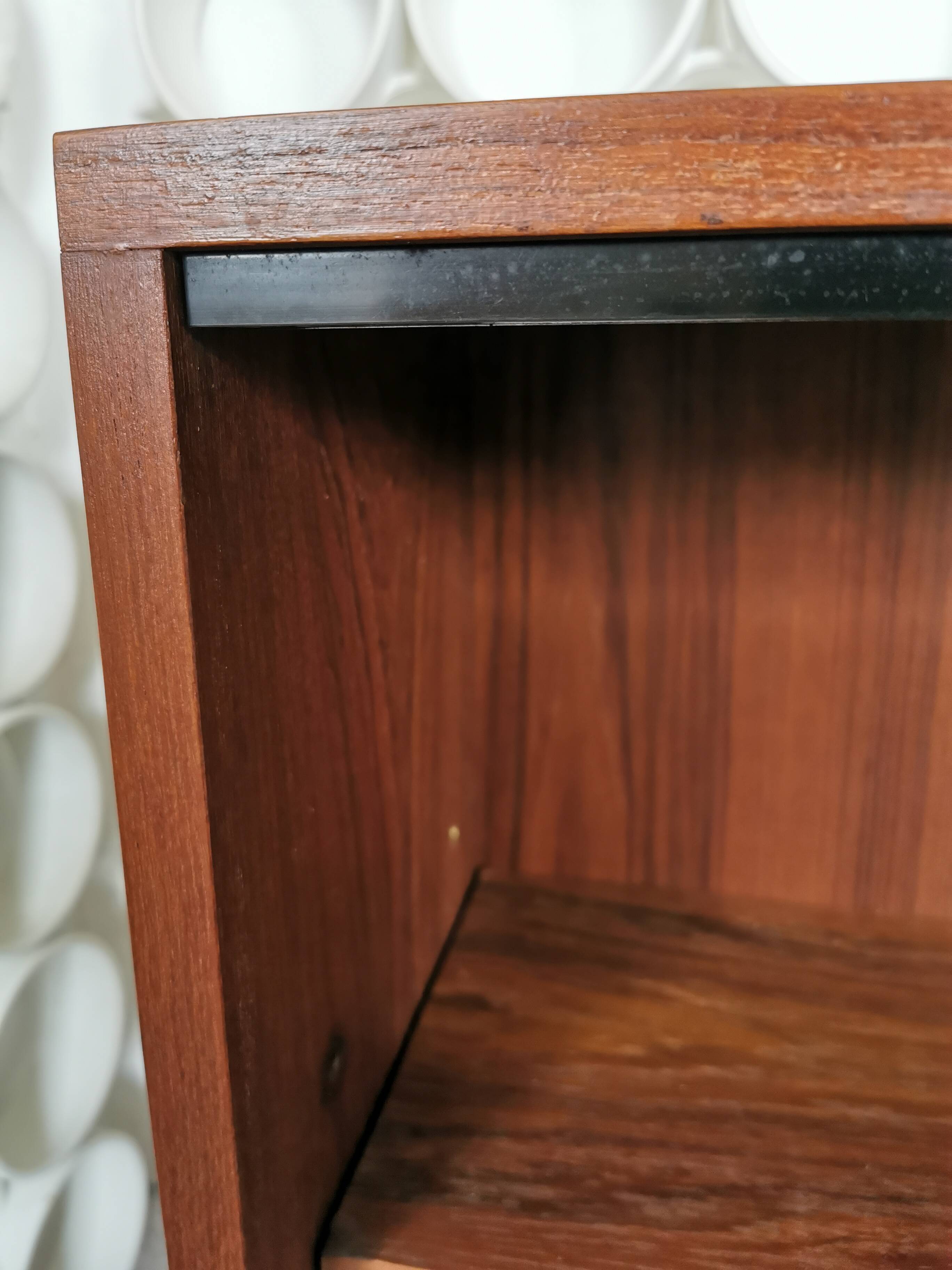 Narrow glass shelf from the 1960s