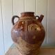 Large antique glazed terracotta jar from the South-West, late 19th century