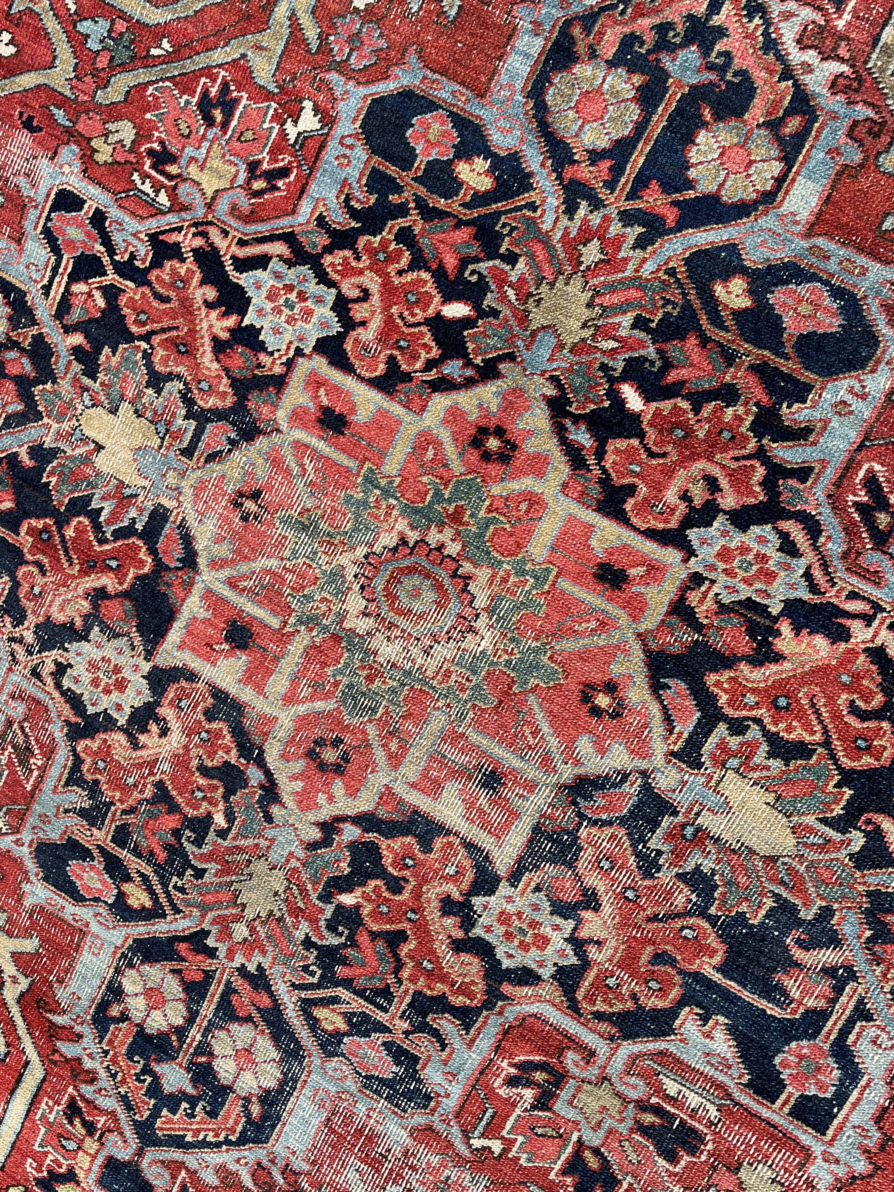 Antique Heriz Persian Rug Circa 1900/1910