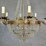 Louis XV style hot air balloon or basket chandelier circa 1900