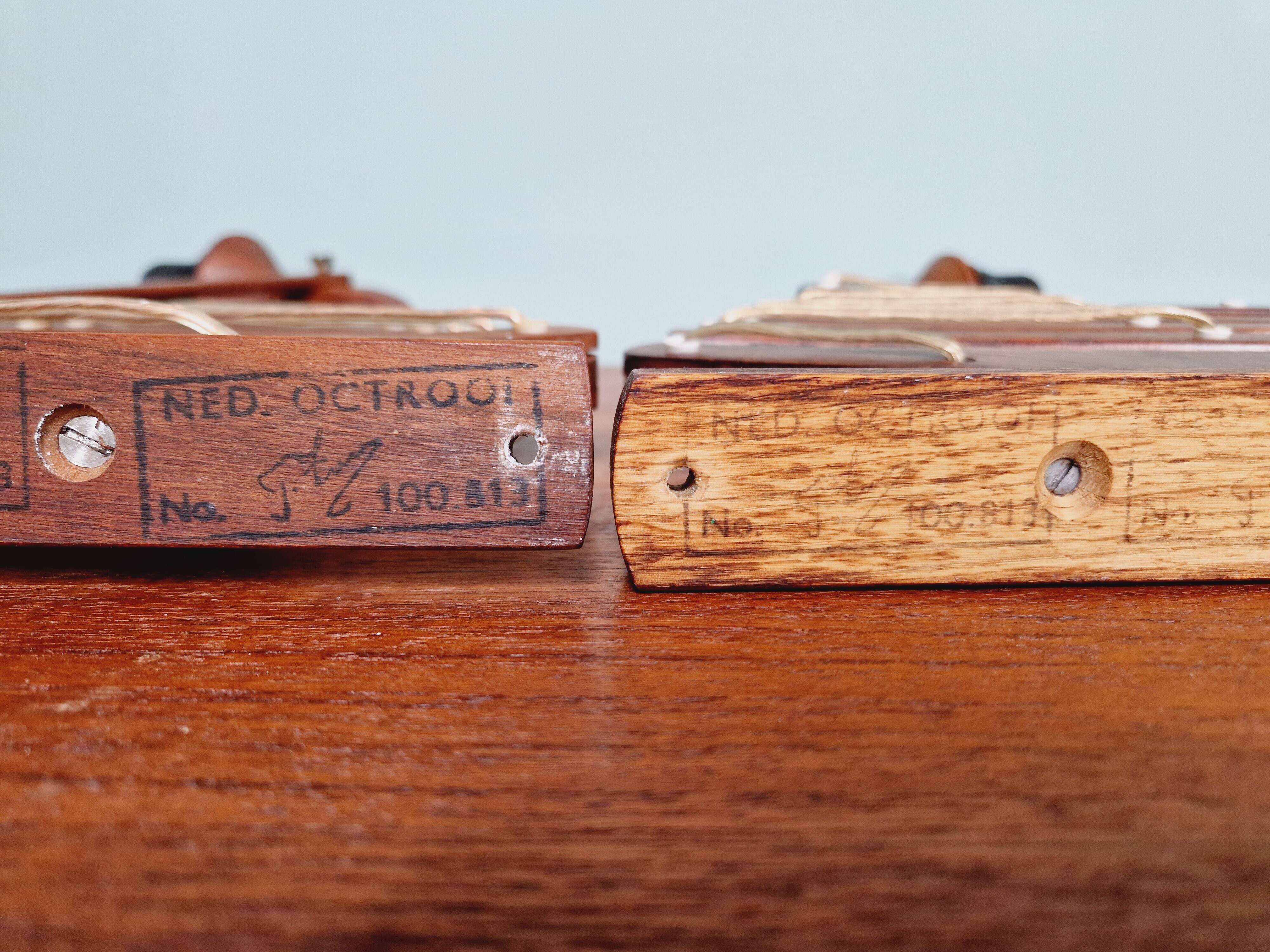 Pair of teak scissor wall lights, Scandinavian style, 1960s