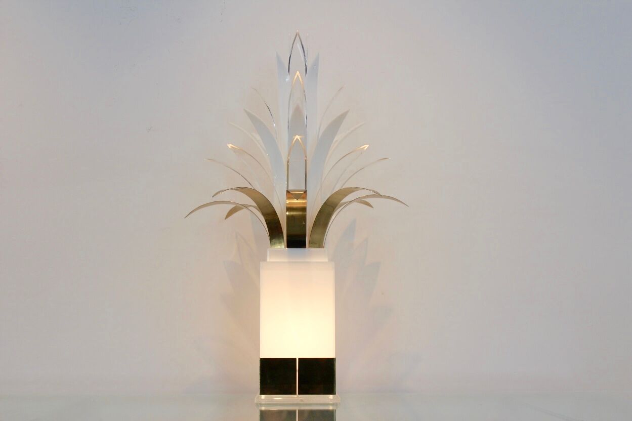 Lampe palmier par Peter Doff Pays-Bas années 70