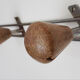 Wooden and metal coat racks, 3 heads, vintage french, 50s