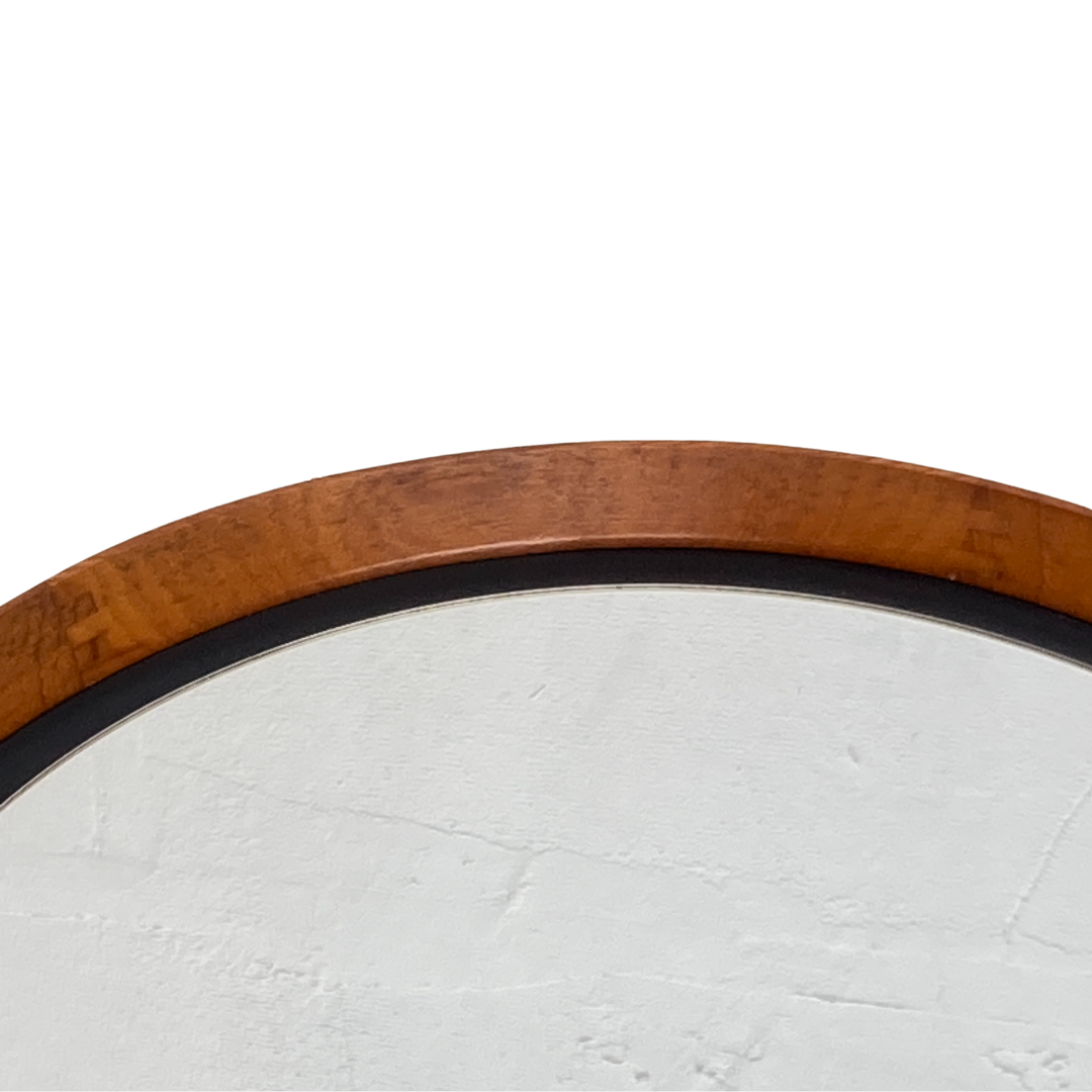 Mid-Century Teak Swedish Mirror by Uno & Östen Kristiansson for Luxus 50cm