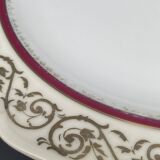 Limoges plates with gilding and burgundy rim – 1024DA3