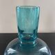 Vase en verre bullé bleu en verre bullé