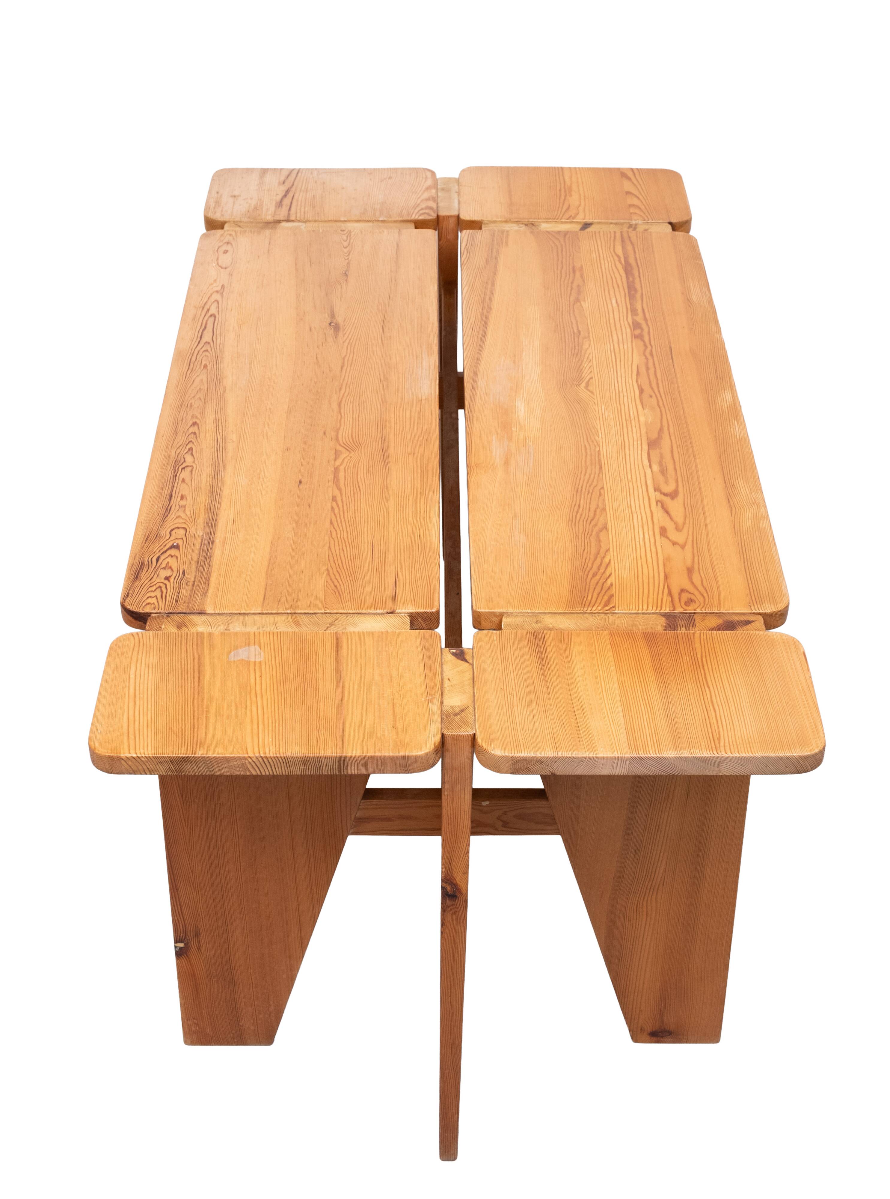 Unique Rauni Peippo Apila Pine  table Finland 1960