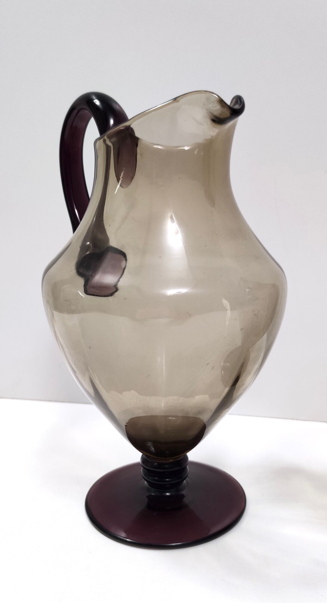 Amber, Straw-Colored and Plum Murano Glass Drink Set of 24 Pieces, Italy 1920s