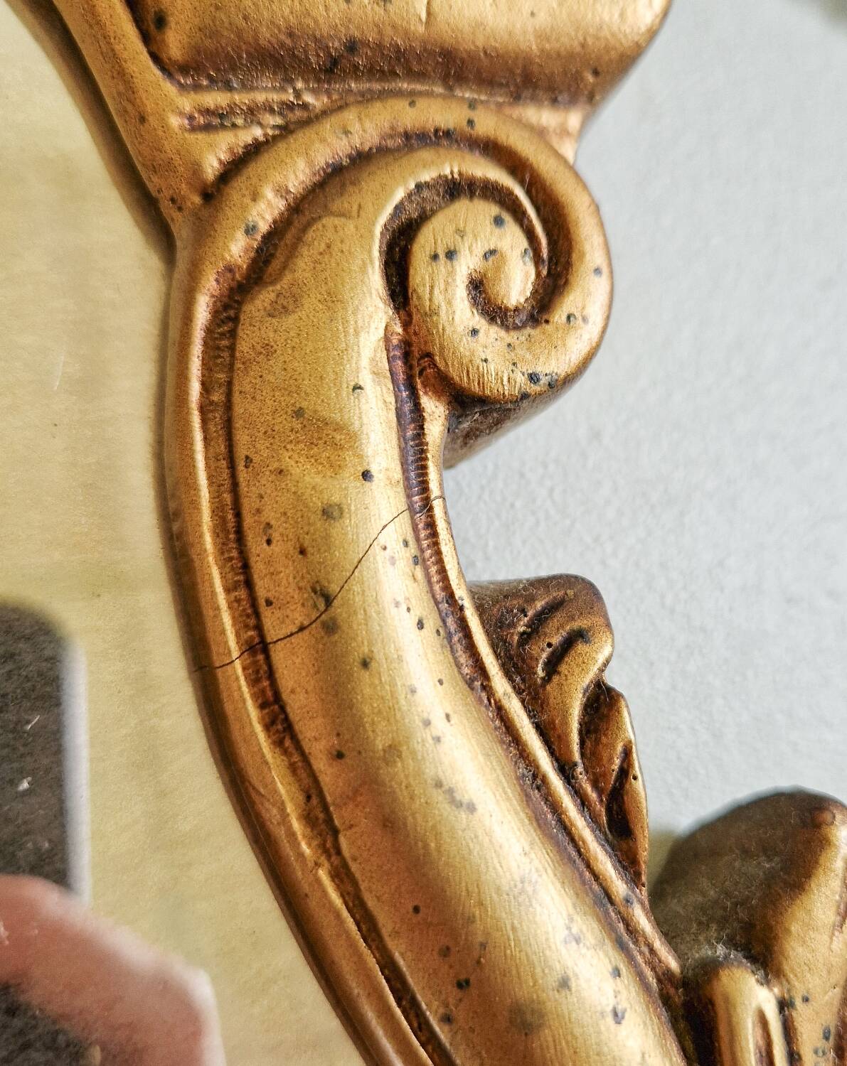 Vintage baroque style gold resin mirror