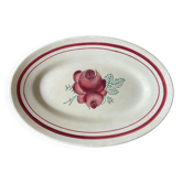Gien earthenware dish, Bellegarde model, hand-painted