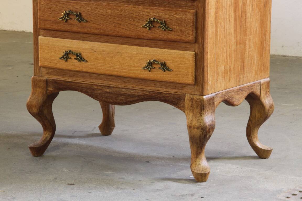 Vintage Danish 1967 Highboy 6 Drawer Dresser in Oak