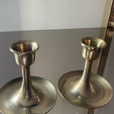 Pair of vintage brass candle holders