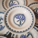 Assiettes creuses Faïence Sarreguemines modèle Phocéen