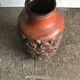 Large brown ceramic vase Carstens Tonnieshof (W. Germany) from the 1960s, with relief decoration.