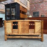 70s bamboo living room