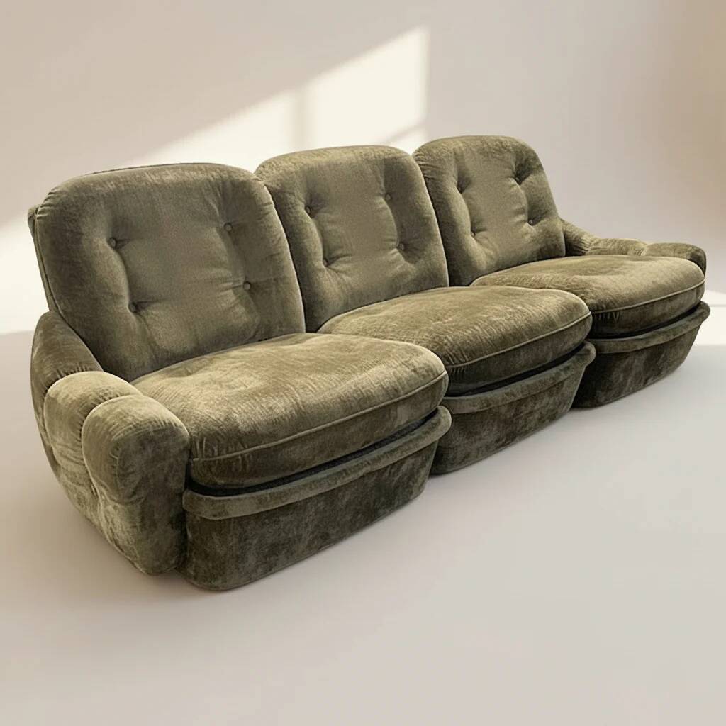 Modular three-piece sofa set 'Orchidée' designed by Michel Cadestin for Airborne.