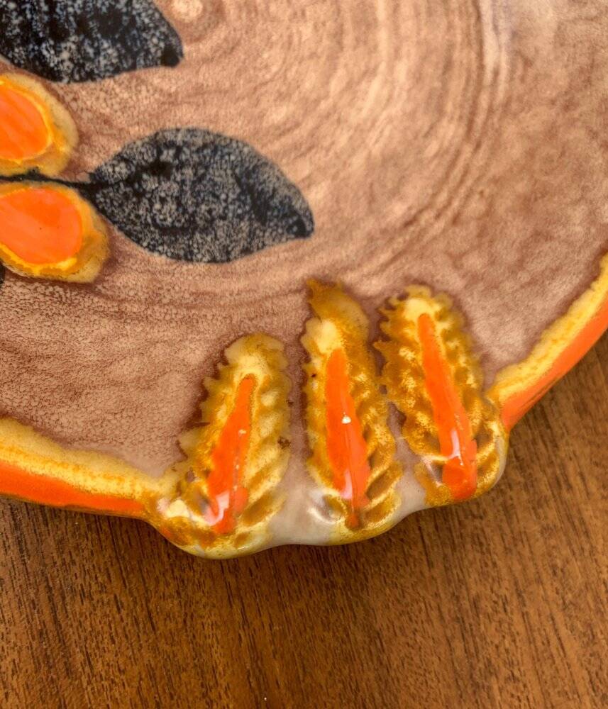 Corbeille à fruits en céramique allemande vintage de Zeller Keramik