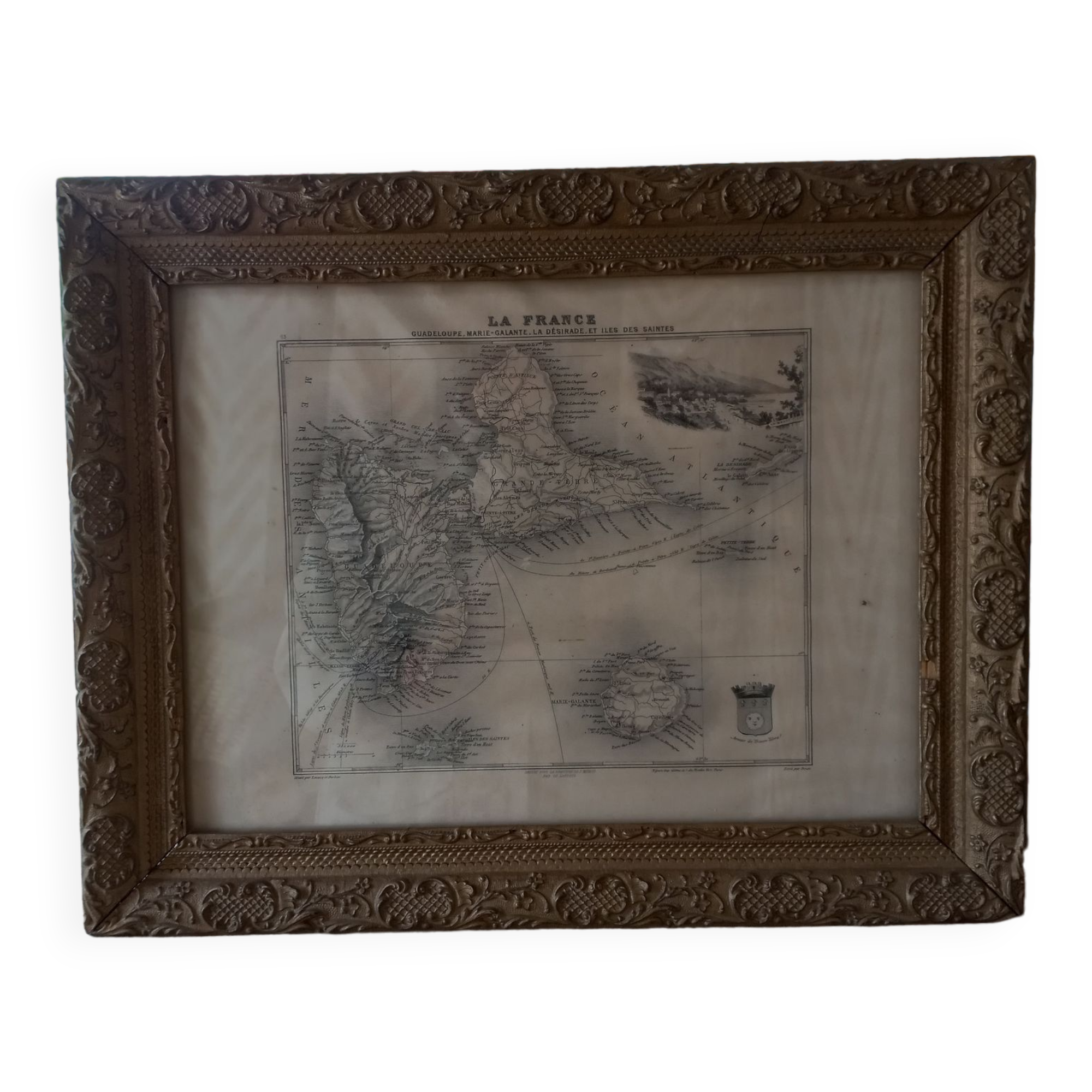 table old map Guadeloupe