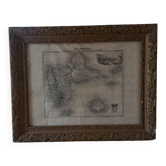 tableau carte ancienne Guadeloupe