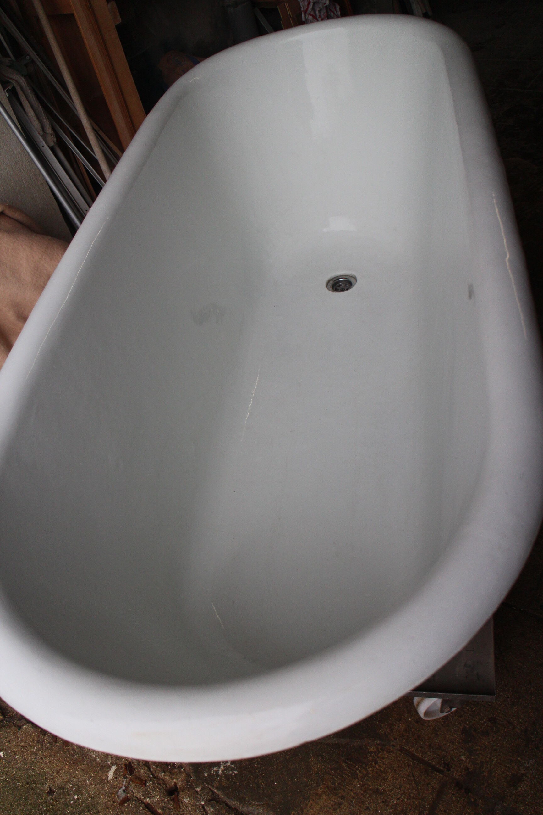 Old cast iron bathtub