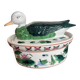 Grand pot couvert en forme de canard en porcelaine Chine