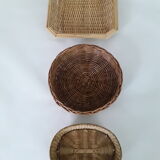 Lot of 5 wicker baskets