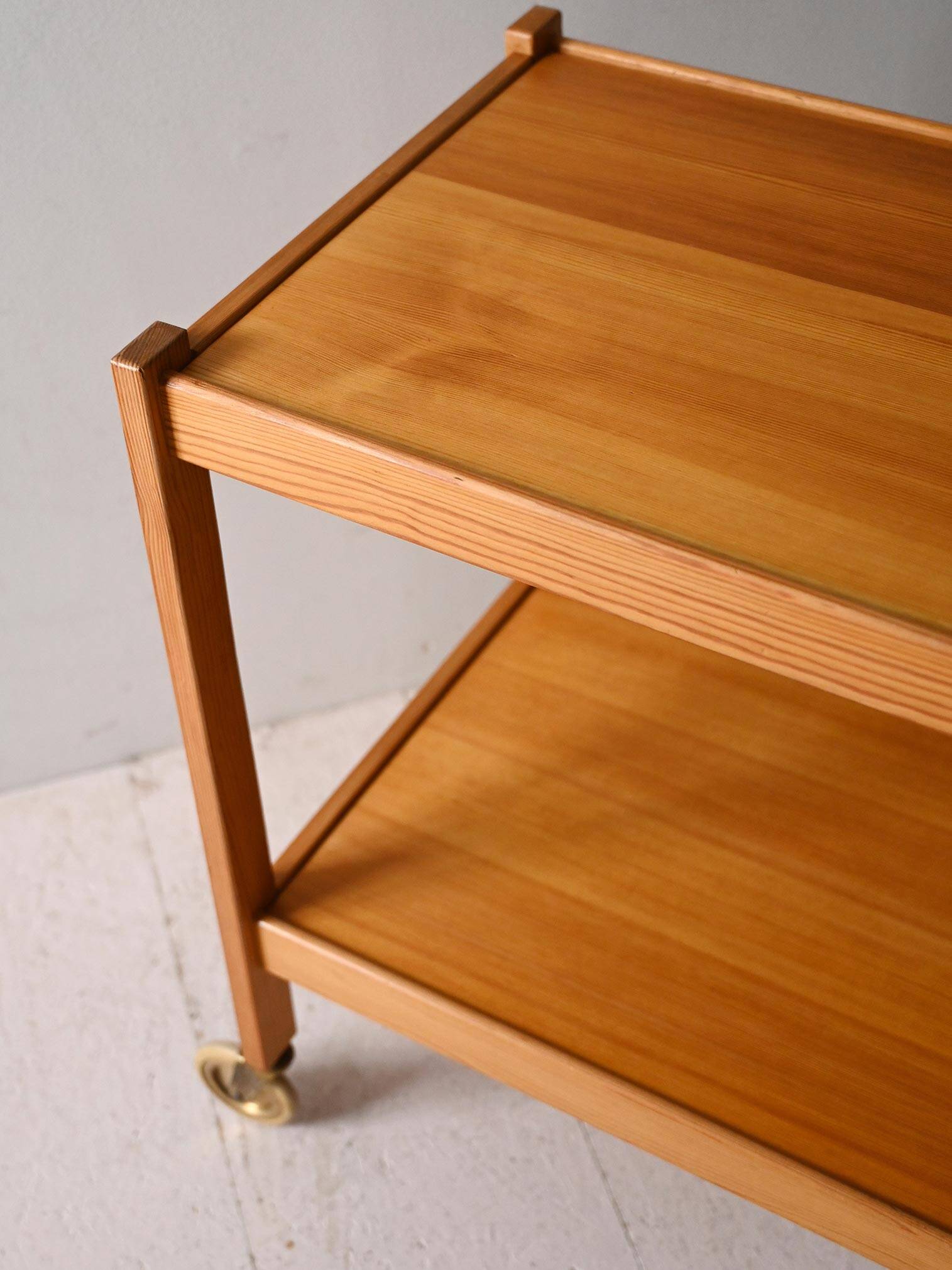 1960s Scandinavian pine wood trolley