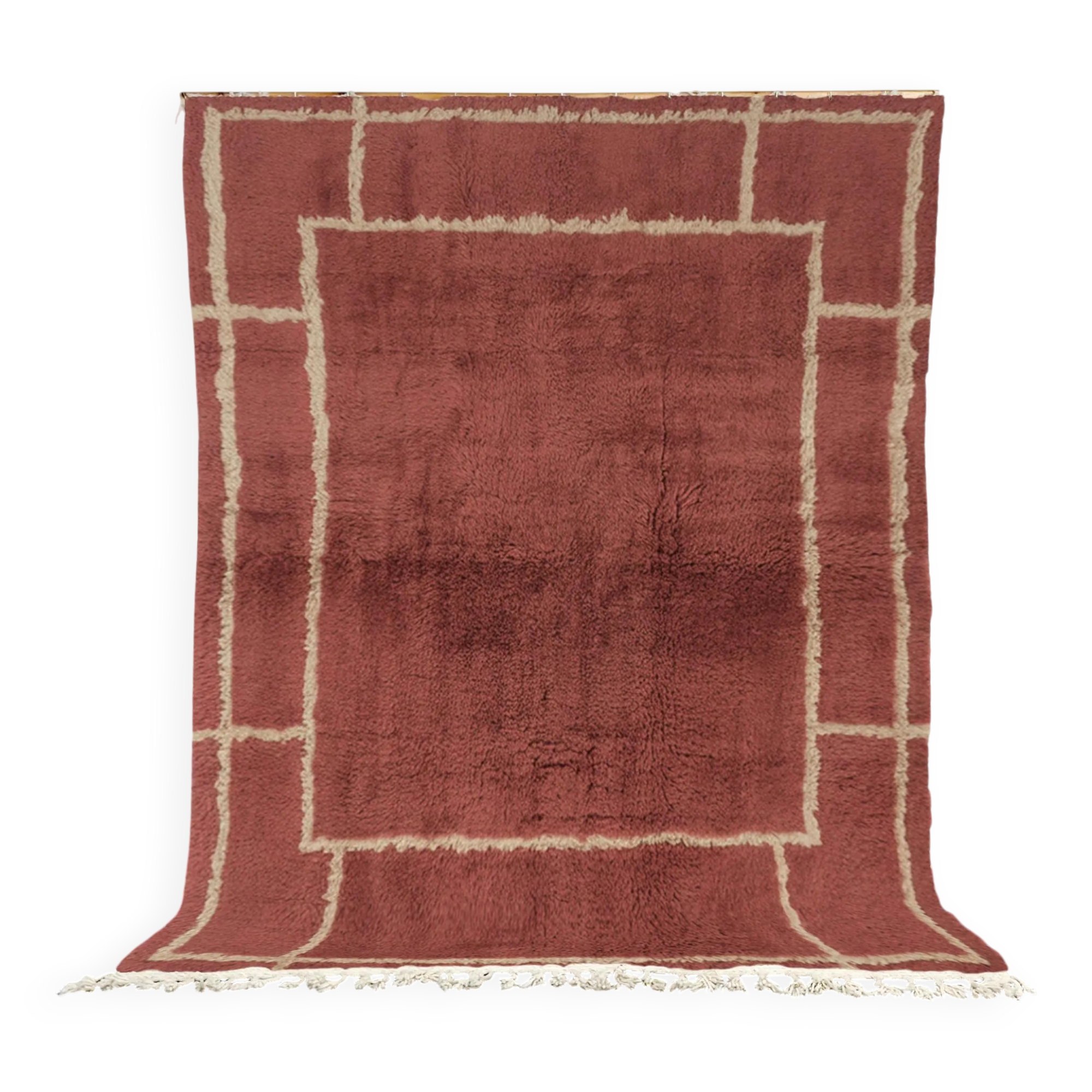 Moroccan rug in natural wool 3 x 2 m