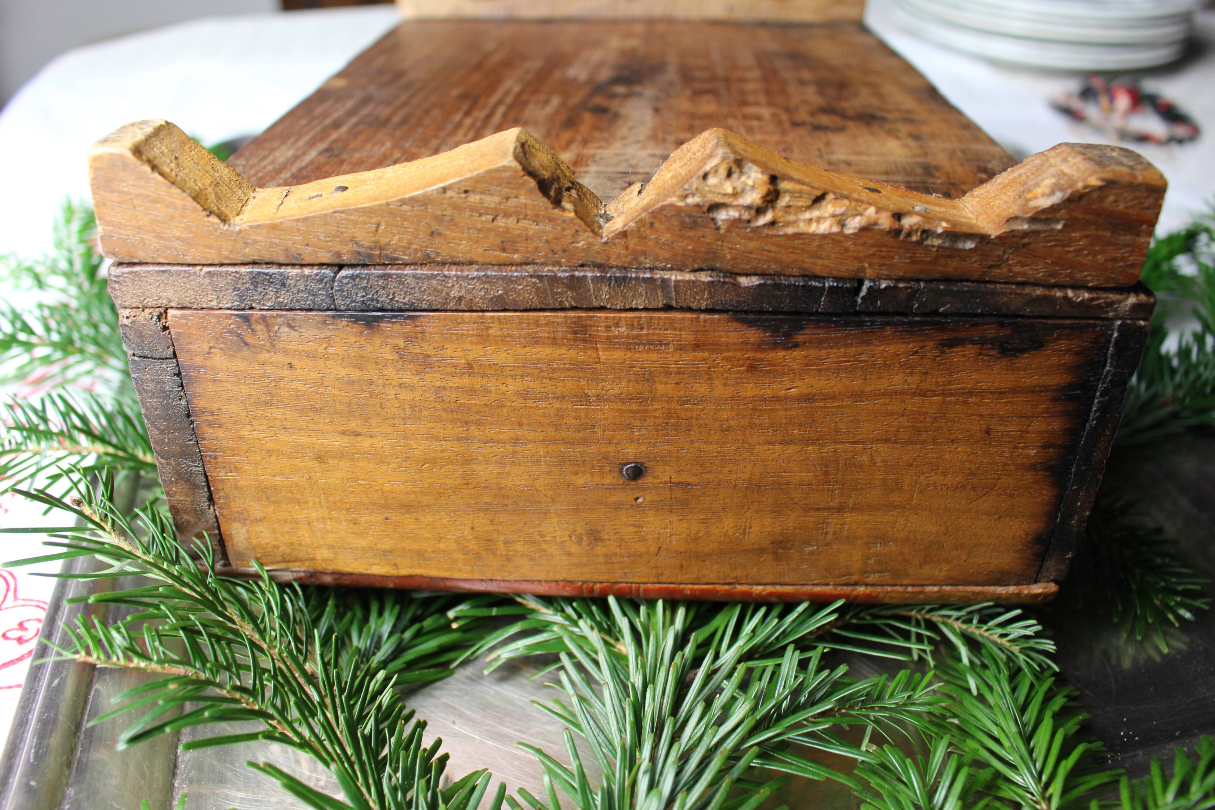 Asian wooden spice box