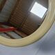 Round mirror in cream plastic, French house Syla, 70s