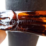Set of 4 Biot knife holders in amber glass