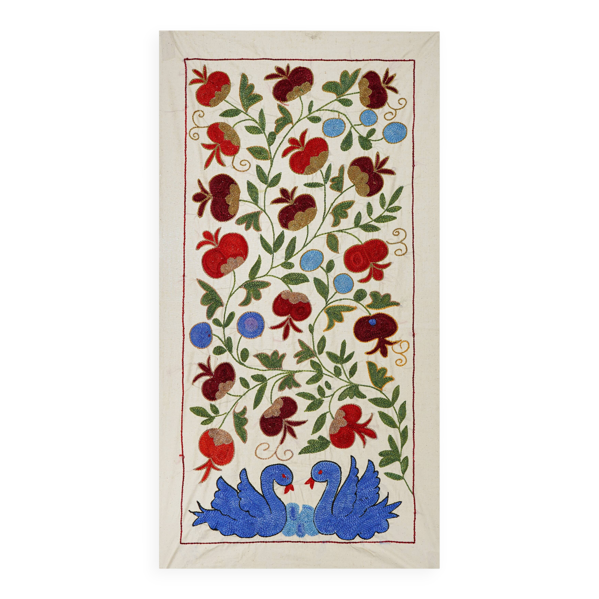 Vintage Turkish rug hand-knotted 50x95cm