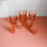 Set of pink glasses