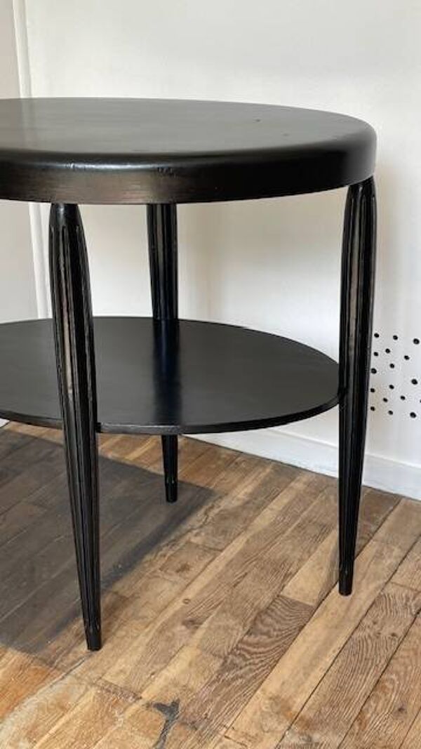 Gueridon console bois noir art déco