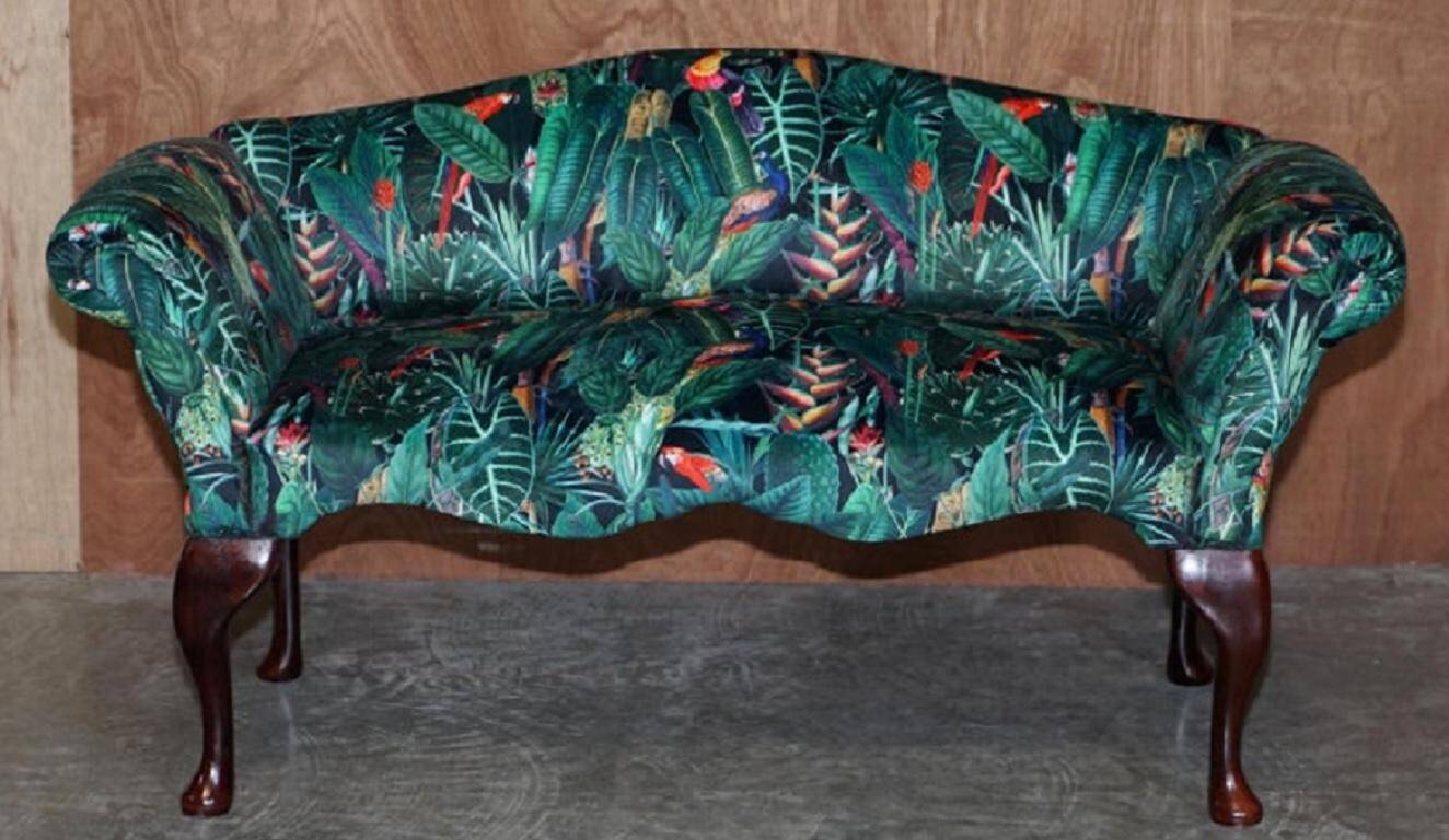 Mini canapé vintage en tissu Birds of Paradise