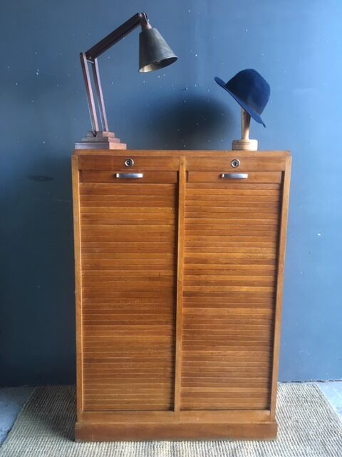 Notary cabinet binder double curtains