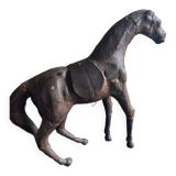 Ancien jouet cheval en cuir