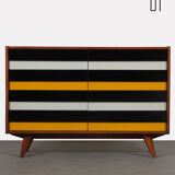 Yellow and black chest of drawers, model U-453, by Jiri Jiroutek, 1960