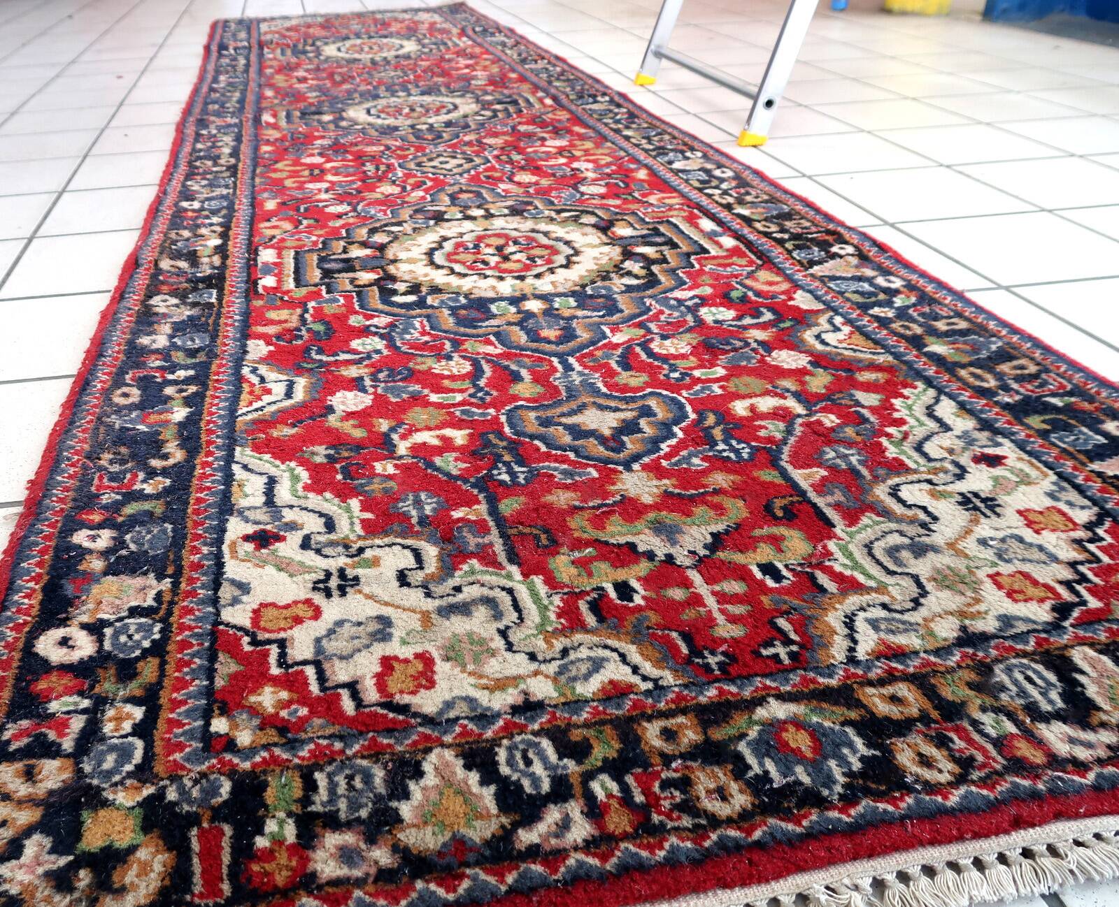 Tapis vintage du Moyen-Orient Malayer fait main en laine – 80 x 289 cm 1950